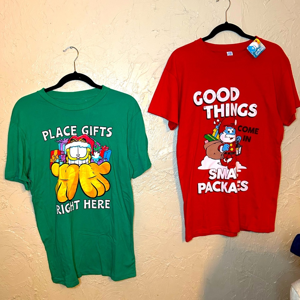 Christmas graphic T lot 2 men’s size medium new‎ with tags